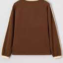  Love Kuza - Cocoa Sporty Stripe Top