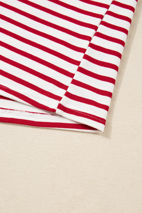 Love Kuza -Candy Stripe Ruffle Top