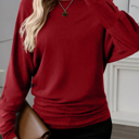  Love Kuza - Crimson Ease Dolman Top