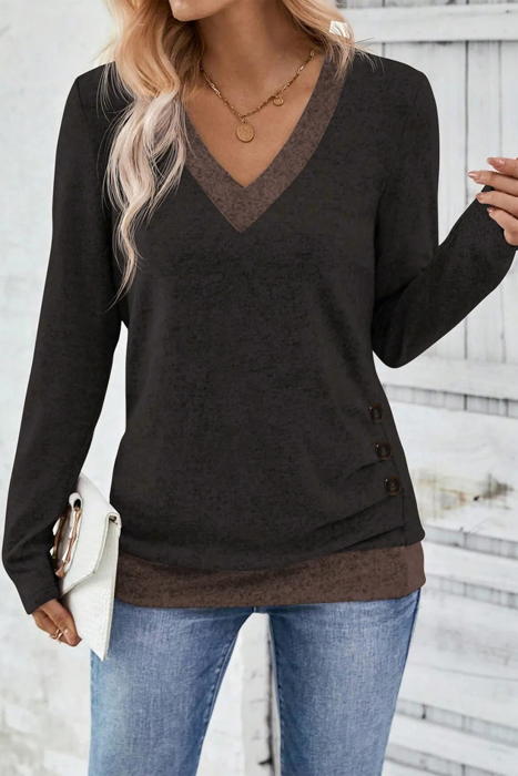 Love Kuza - Midnight Mocha Slimline Knit Top