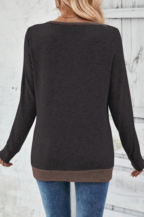 Love Kuza - Midnight Mocha Slimline Knit Top