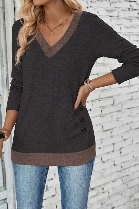 Love Kuza - Midnight Mocha Slimline Knit Top