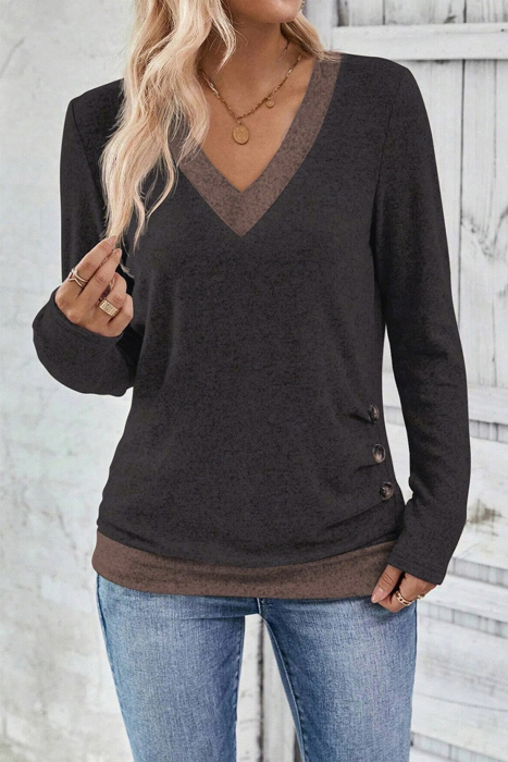 Love Kuza - Midnight Mocha Slimline Knit Top