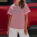  Love Kuza - Picnic Perfect Scalloped Stripe Tee