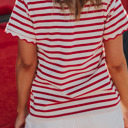  Love Kuza - Picnic Perfect Scalloped Stripe Tee