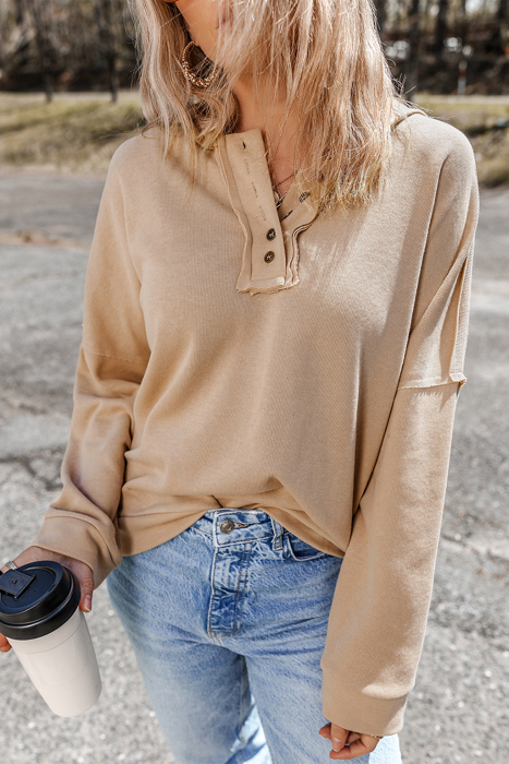 Love Kuza Morning Stroll Henley Hoodie