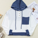  Love Kuza - Weekend Colorblock Henley Hoodie