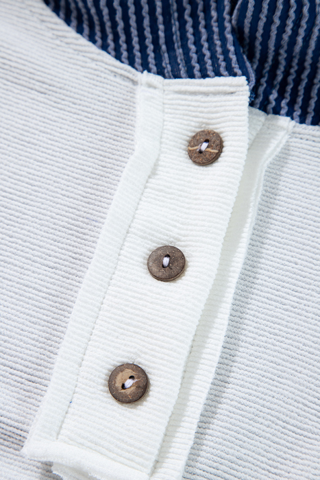 Love Kuza - Weekend Colorblock Henley Hoodie