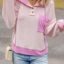  Love Kuza - Weekend Colorblock Henley Hoodie