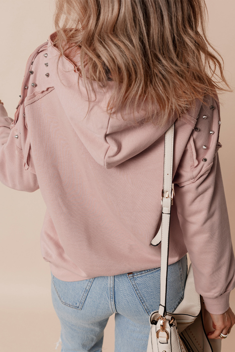 Love Kuza - Studded Blush Hoodie 