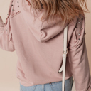  Love Kuza - Studded Blush Hoodie 