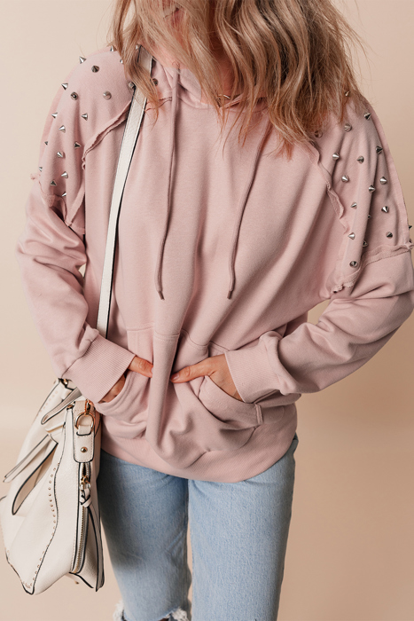 Love Kuza - Studded Blush Hoodie 