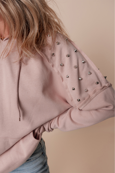 Love Kuza - Studded Blush Hoodie 