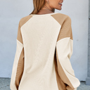  Love Kuza - Cocoa Cloud Colorblock Waffle Pullover