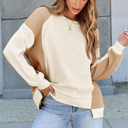  Love Kuza - Cocoa Cloud Colorblock Waffle Pullover