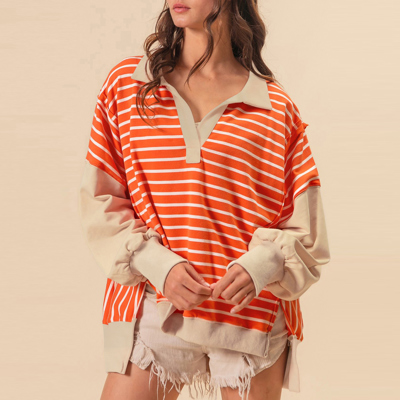 Love Kuza - Sunset Stripe Weekend Polo Sweater