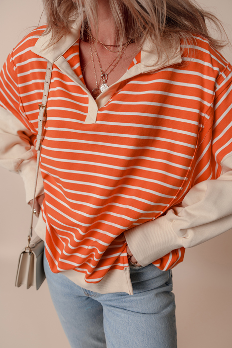 Love Kuza - Sunset Stripe Weekend Polo Sweater