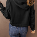  Love Kuza - Cozy Contrast Cropped Hoodie