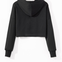  Love Kuza - Cozy Contrast Cropped Hoodie