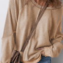  Love Kuza Laidback Contrast Waffle Knit Top