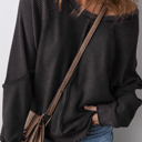  Love Kuza Laidback Contrast Waffle Knit Top