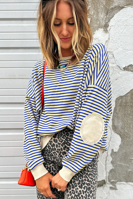 Love Kuza - City Muse Striped Pullover