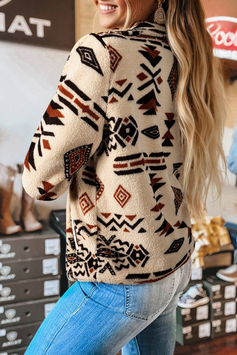 Love Kuza - Southwest Cozy Sherpa Pullover