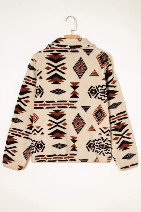 Love Kuza - Southwest Cozy Sherpa Pullover