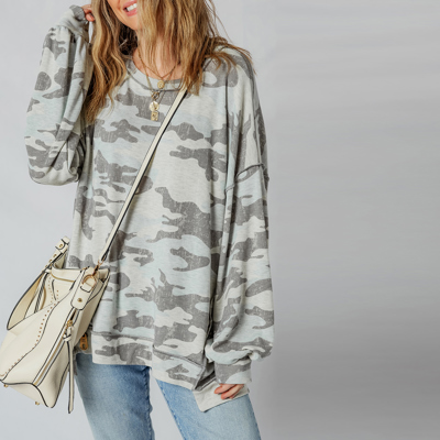Love Kuza - Cozy Camo Oversize Sweatshirt