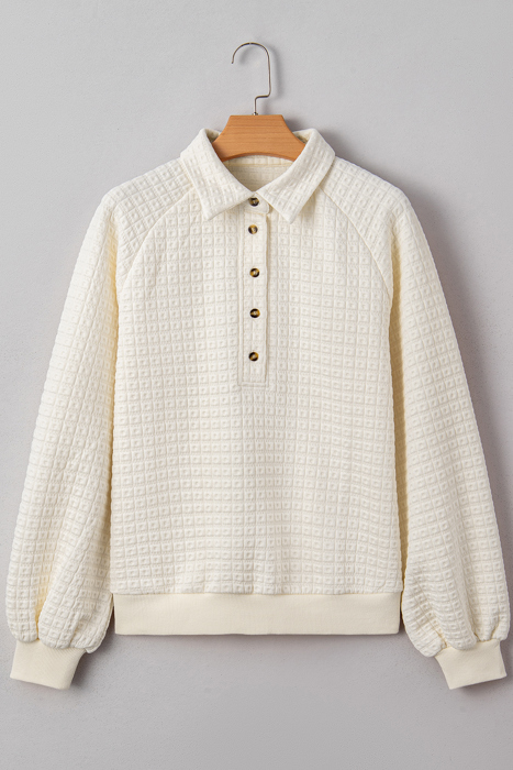 Love Kuza - Cloud Nine Waffle Pullover Sweater
