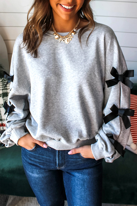 Love Kuza - Bow & Cozy Sweatshirt