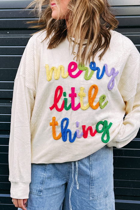 Love Kuza - Merry Little Thing Corded Sweatshirt