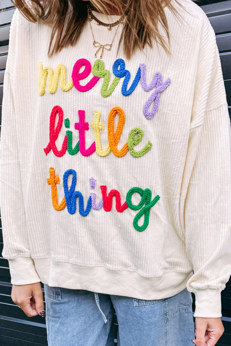 Love Kuza - Merry Little Thing Corded Sweatshirt