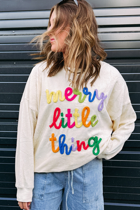 Love Kuza - Merry Little Thing Corded Sweatshirt