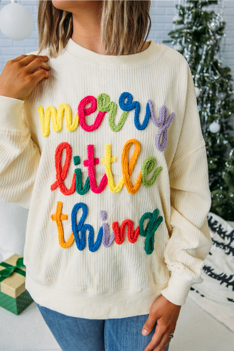 Love Kuza - Merry Little Thing Corded Sweatshirt