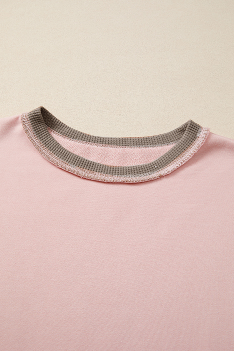 Love Kuza - Blush Harmony Waffle Pullover