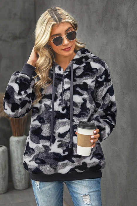Love Kuza - Arctic Dream Plush Camo Hoodie