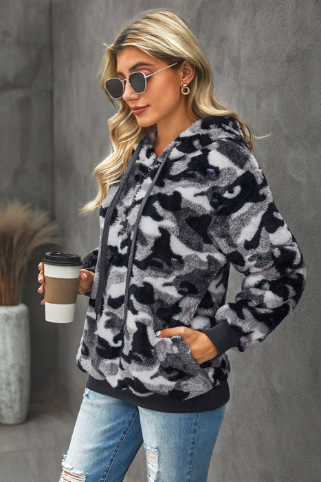 Love Kuza - Arctic Dream Plush Camo Hoodie