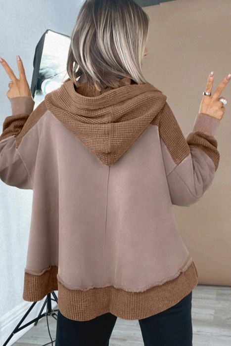 Love Kuza - Mocha Mist Waffle Hoodie