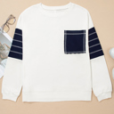  Love Kuza - Coastal Stripe Pocket Sweatshirt