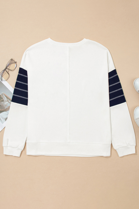 Love Kuza - Coastal Stripe Pocket Sweatshirt
