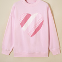  - Patchwork Heart Cozy Sweatshirt