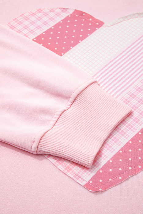 - Patchwork Heart Cozy Sweatshirt