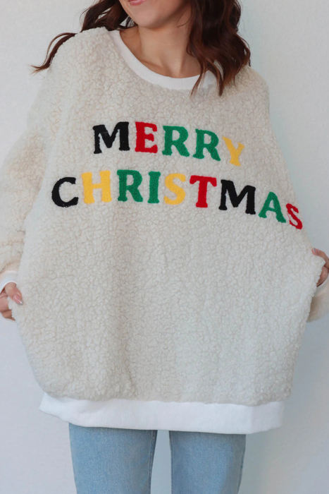 Love Kuza - Merry & Bright Sherpa Pullover