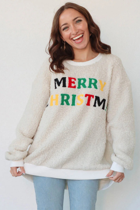 Love Kuza - Merry & Bright Sherpa Pullover