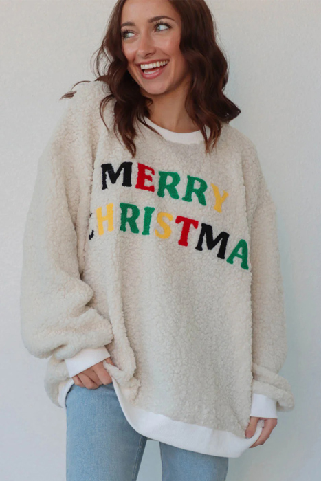 Love Kuza - Merry & Bright Sherpa Pullover