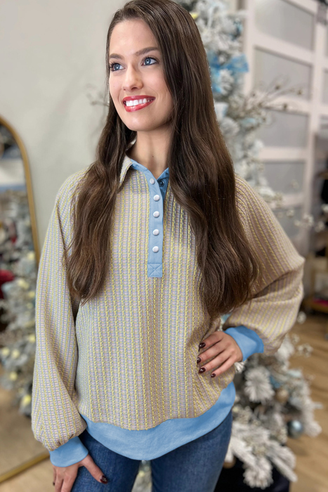 Love Kuza - Skyloom Heritage Henley Pullover