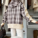  Love Kuza - Plaid & Cozy Contrast Hoodie