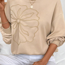  Love Kuza - Soft Bloom Embroidered Sweatshirt