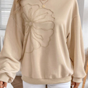  Love Kuza - Soft Bloom Embroidered Sweatshirt